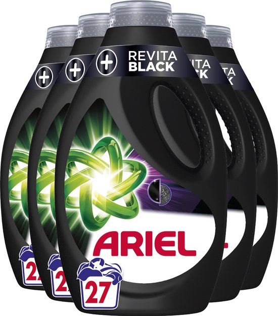 Ariel Vloeibaar Wasmiddel +Revitablack - 5 x 27 Wasbeurten - Voordeelverpakking #0