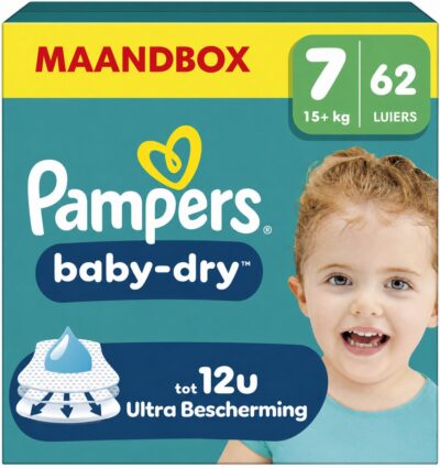 Pampers - Baby Dry - Maat 7 - Mega Pack - 62 stuks - 15+ KG