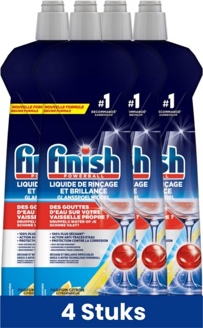 Finish Glansspoelmiddel Shine&Protect Lemon 4x 800 ml - Voordeelverpakking