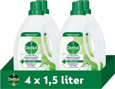 Dettol Toevoeging bij de was - Sensitive - 1,5L - 4 Stuks - Voordeelverpakking
