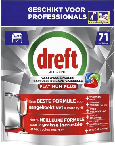 Dreft Platinum Plus Regular All in 1 Vaatwastabletten - 71 tabs