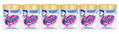 Vanish - Oxi Action - Crystal White - Poeder - Vlekkenverwijderaar voor witte was - 6x 470 gram