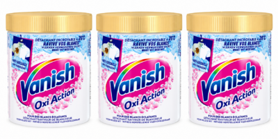Vanish - Oxi Action - Crystal White - Poeder - Vlekkenverwijderaar voor witte was - 3x 470 gram