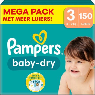 Pampers Baby-Dry Maat 3 - 150 Luiers - 6-10kg - Giga Pack
